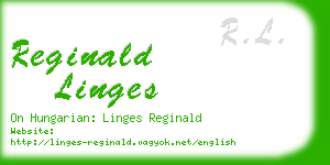 reginald linges business card